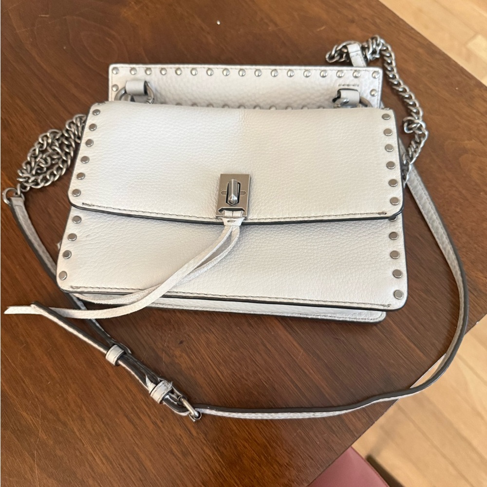 Rebecca Minkoff White Studded Crossbody Bag - Picture 12 of 12